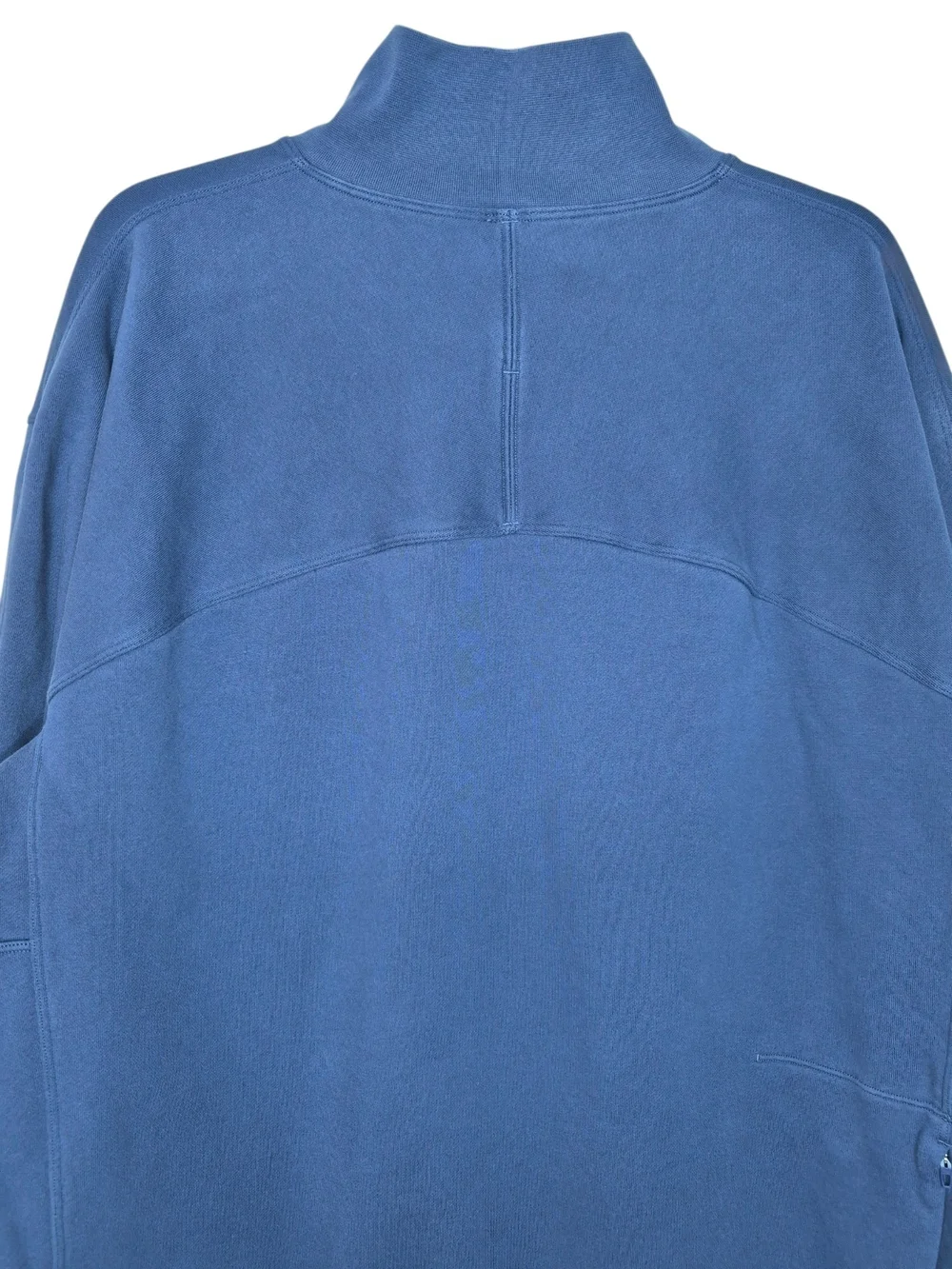 Lululemon Mens Half Zip Pullover Sweatshirt Blue Back Zip Pocket XXL